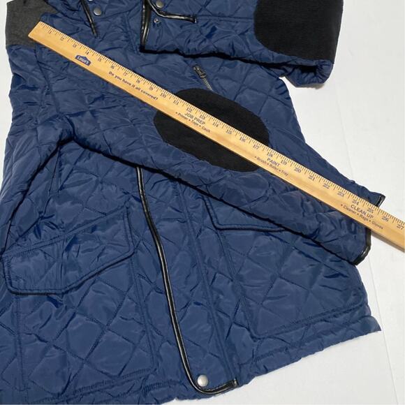 Cole Haan Quilted Size M Jacket Coat Lined Elbow Patches Chore Pockets Corduroy - Picture 7 of 14